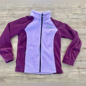 Columbia‎ Girls Purple Fleece Zip-Up Jacket W/Zipper Pockets Size M (10-12)